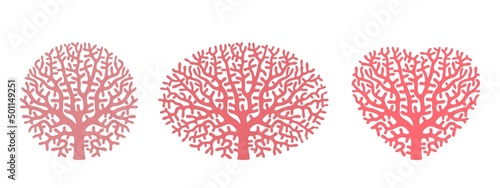 Fototapeta Naklejka Na Ścianę i Meble -  Coral logo. Isolated coral on white background