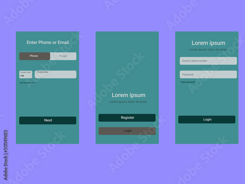 Vector Illustration log in interface. login signup discord template