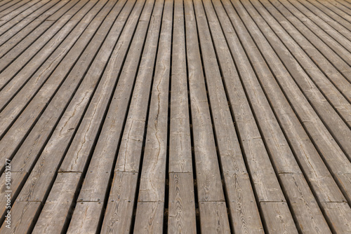 Wooden flooring perspective view, texture