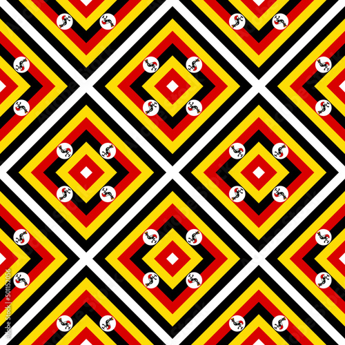 uganda flag pattern. abstract background. vector illustration