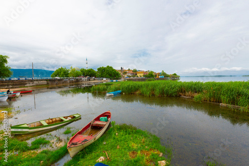 Fishing boat in Golyazi Village of Turkey photo