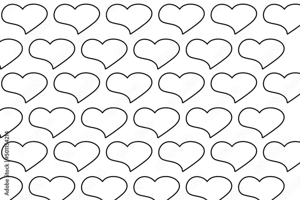 Duplicate hearts, painted black and white, can be used for cloth and paper printing and postcards ․