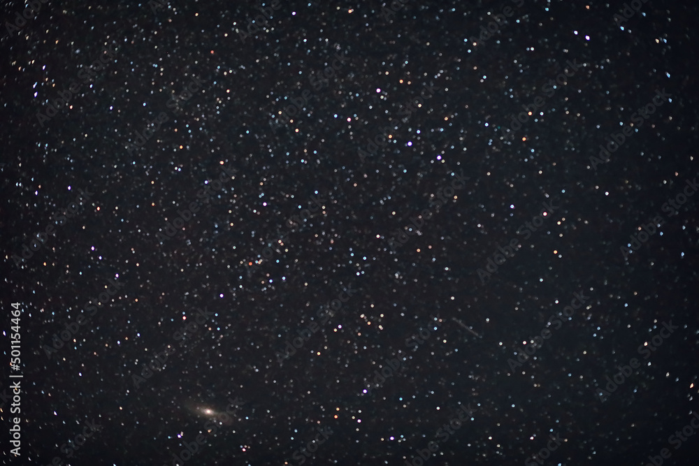 Obraz premium sky in the night with stars planets and comets