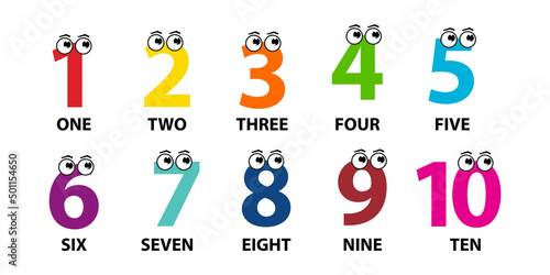 cute adorable numeric for books kids education