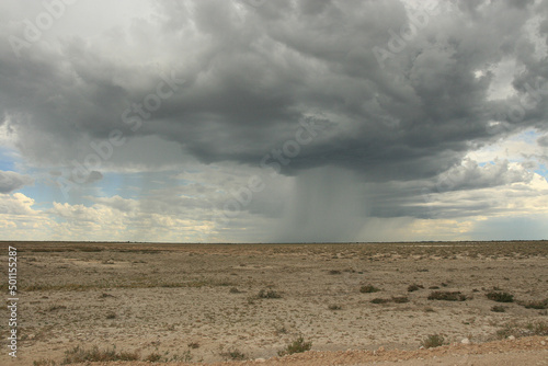 Rain storm over Etosha National Park, Namibia