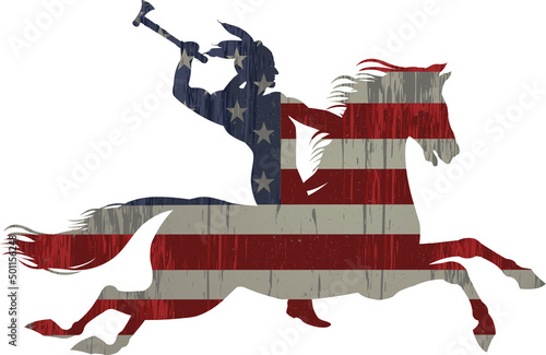 Native American Indian riding horseback