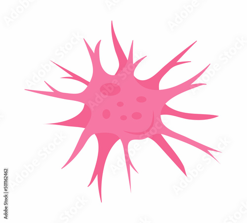 Neuron concept vector. Human nerve cell specialized connections called