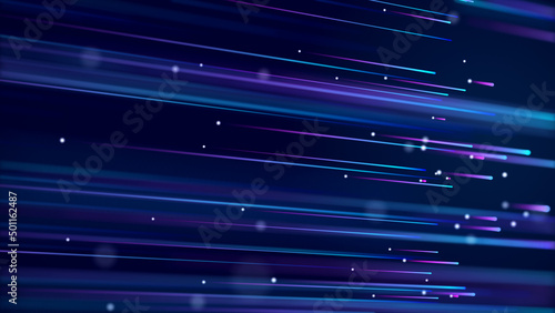 Futuristic illustration with explosion of data. Blur technology background led fibers. Abstract digital background . Speed of digital lights background.