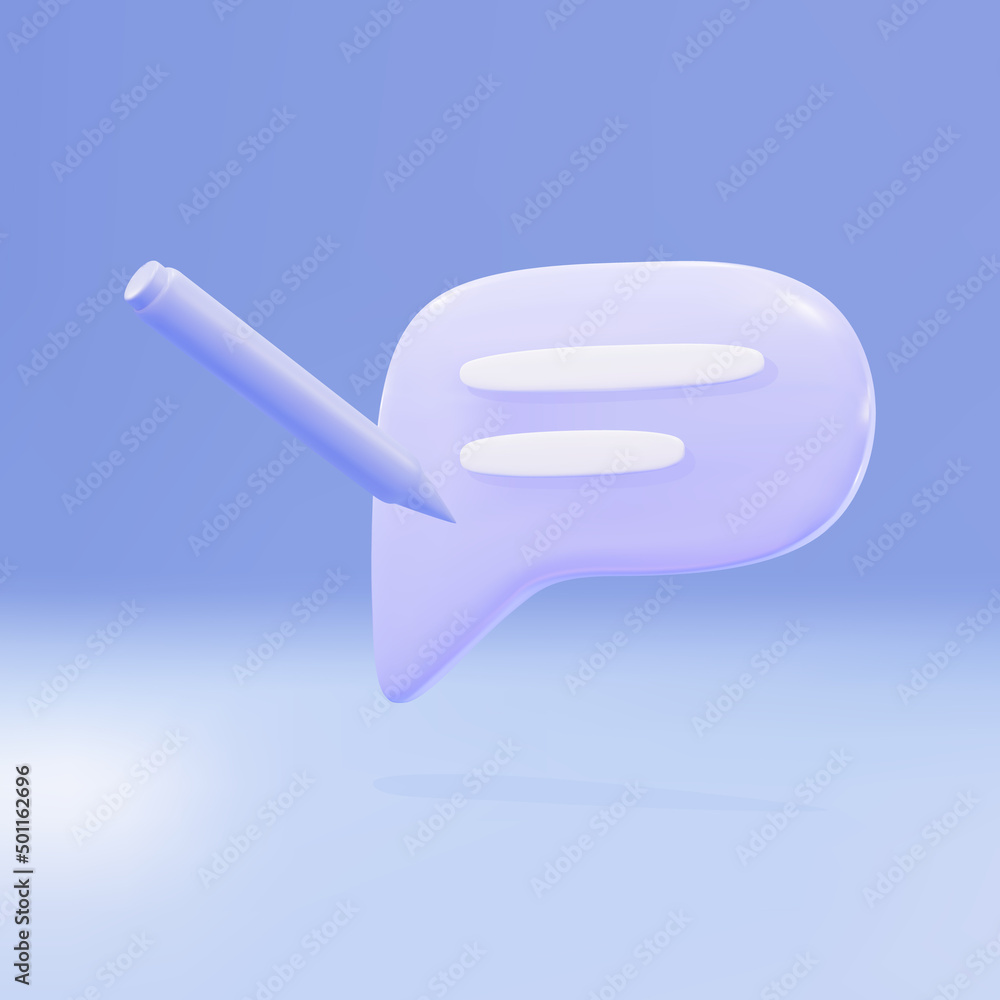 3d Copywriting, writing icon. Document concept. Speech bubble, text and pencil. Vector illustration. 3d Copywriting, writing icon. Document concept. Speech bubble, text and pencil. Vector illustration.