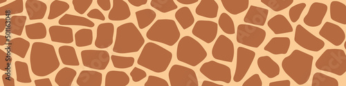 Obraz na plátně giraffe skin pattern banner- vector illustration