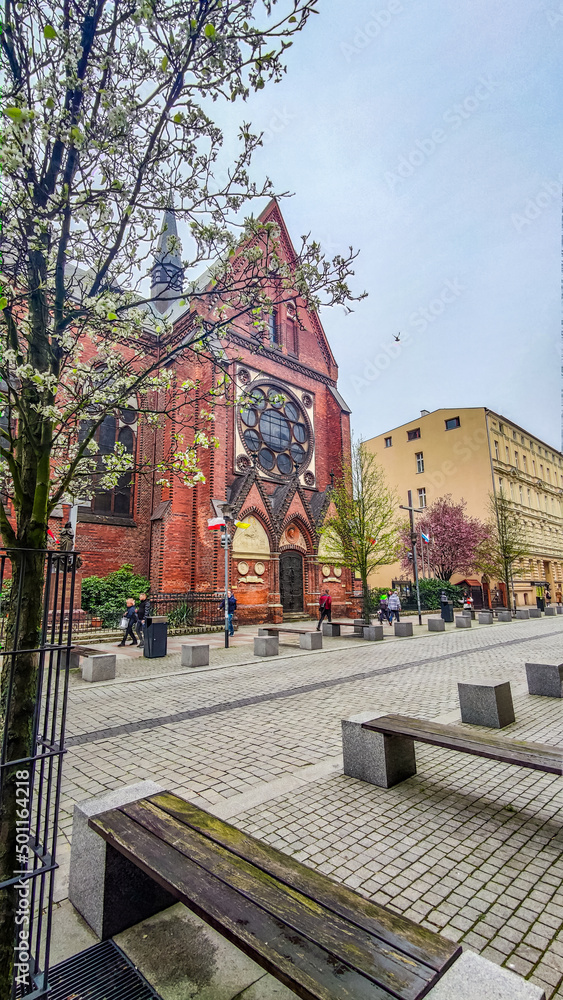 Obraz premium Old city architecture in Poland country in the Szczecin city