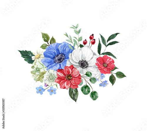 Canvastavla Floral arrangement illustration