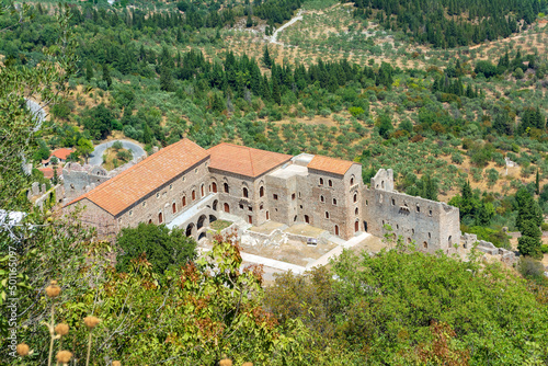 Obraz na płótnie The Palace of the Despots at the upper Town of Mystras