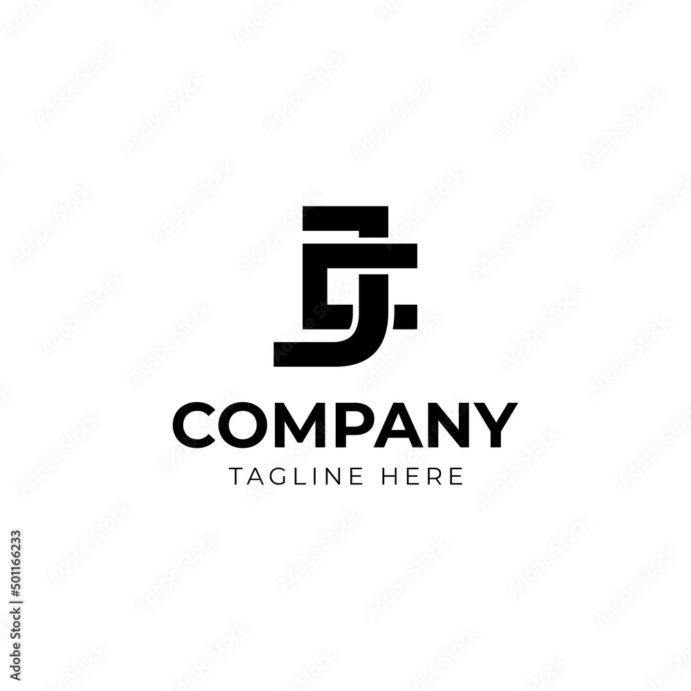 JC,CJ,J ,C Abstract Letters Logo Monogram JC,CJ,J ,C Abstract Letters Logo Monogram