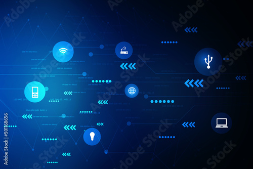 Digital Abstract technology background,2d illustration