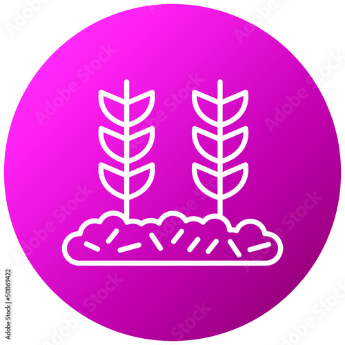 Vector Design Wheat Plantation Icon Style