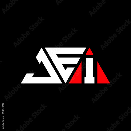 JEI triangle letter logo design with triangle shape. JEI triangle logo design monogram. JEI triangle vector logo template with JEd color. JEI triangular logo Simple, Elegant, and Luxurious Logo...