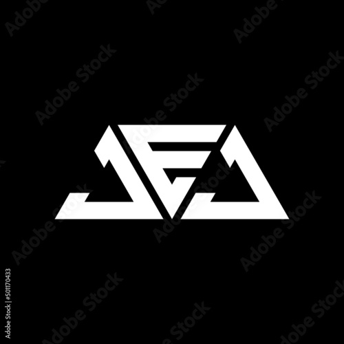 JEJ triangle letter logo design with triangle shape. JEJ triangle logo design monogram. JEJ triangle vector logo template with JEd color. JEJ triangular logo Simple, Elegant, and Luxurious Logo...