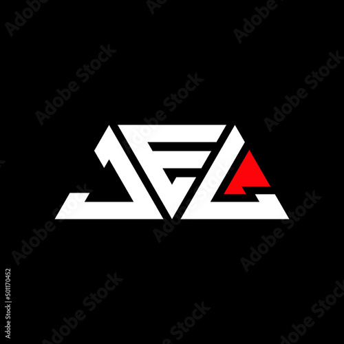 JEL triangle letter logo design with triangle shape. JEL triangle logo design monogram. JEL triangle vector logo template with JEd color. JEL triangular logo Simple, Elegant, and Luxurious Logo...