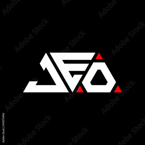 JEO triangle letter logo design with triangle shape. JEO triangle logo design monogram. JEO triangle vector logo template with JEd color. JEO triangular logo Simple, Elegant, and Luxurious Logo...