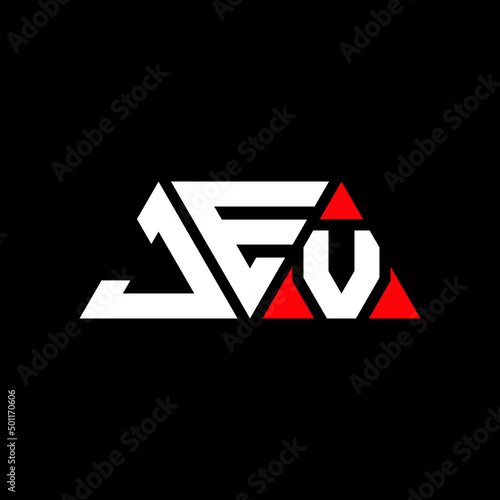 JEV triangle letter logo design with triangle shape. JEV triangle logo design monogram. JEV triangle vector logo template with JEd color. JEV triangular logo Simple, Elegant, and Luxurious Logo...