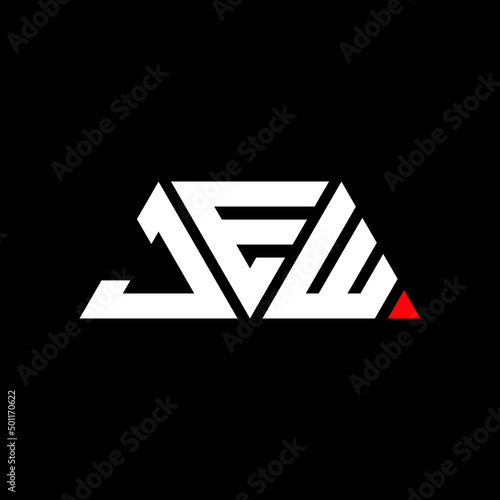 JEW triangle letter logo design with triangle shape. JEW triangle logo design monogram. JEW triangle vector logo template with JEd color. JEW triangular logo Simple, Elegant, and Luxurious Logo...