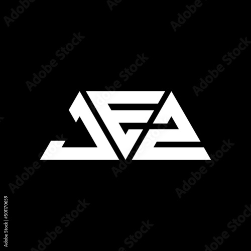 JEZ triangle letter logo design with triangle shape. JEZ triangle logo design monogram. JEZ triangle vector logo template with JEd color. JEZ triangular logo Simple, Elegant, and Luxurious Logo...