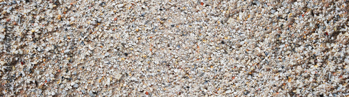 Panoramic Pebbles stone for background. Old brick wall from a stone.