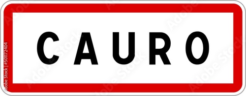Panneau entrée ville agglomération Cauro / Town entrance sign Cauro