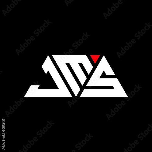 JMS triangle letter logo design with triangle shape. JMS triangle logo design monogram. JMS triangle vector logo template with red color. JMS triangular logo Simple, Elegant, and Luxurious Logo...