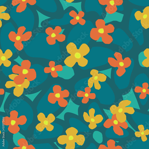 Floral seamless pattern  summer design for textile  fabric  packaging  illustration.