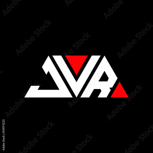 JVR triangle letter logo design with triangle shape. JVR triangle logo design monogram. JVR triangle vector logo template with red color. JVR triangular logo Simple, Elegant, and Luxurious Logo... photo