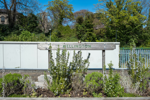 Wellington Station lavender box with hand made station name bar 