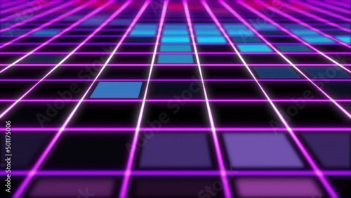 This is a stock motion graphic that shows a disco game board with flashing squares.