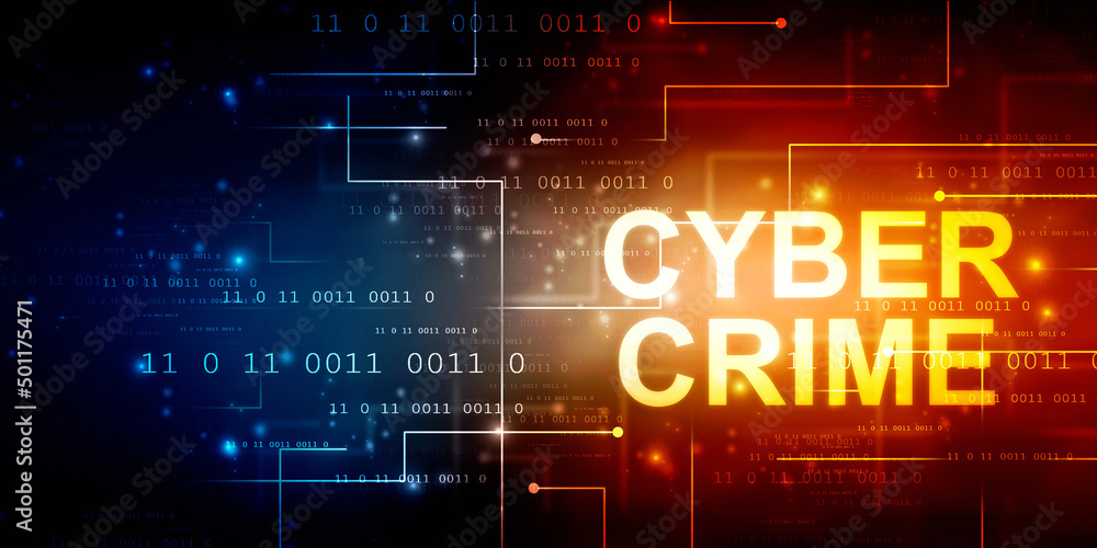 2d illustration abstract Cyber crime

