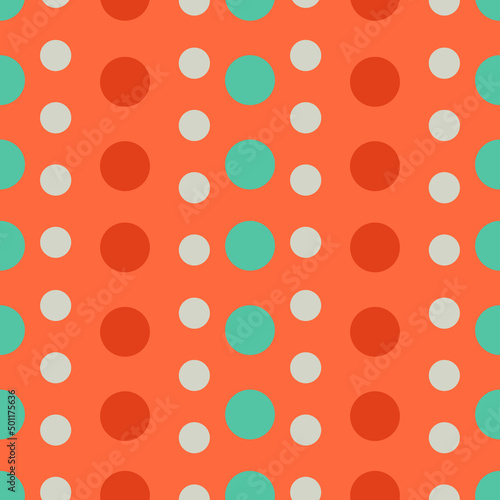 Colorful polca dot seamless pattern, raster version