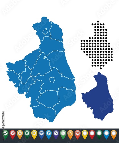 Set maps of Podlaskie Voivodeship photo