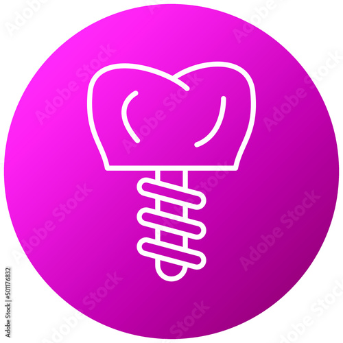 Vector Design Dental Implant Icon Style