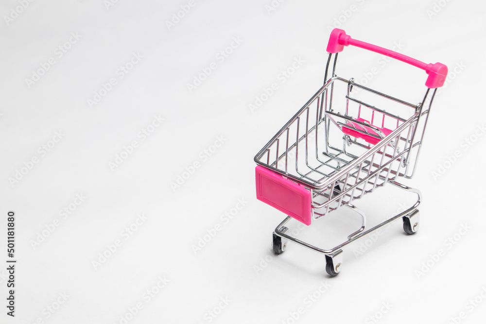 shopping trolley with white background shopping trolley with white background