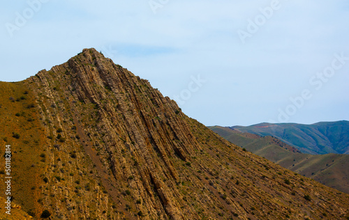Mountain with puff rock structure