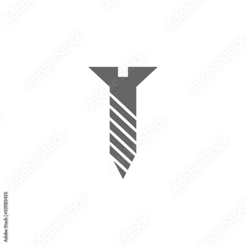 Screw, bolt icon logo design illustration photo