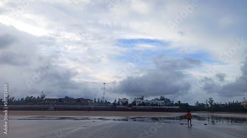 Photography isolated beach photos taken at mandarmani a small beach tourism spot in India fa