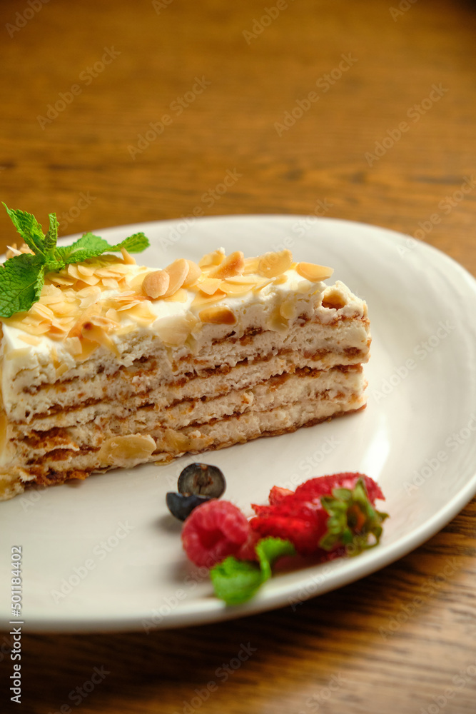 Layer cake with Napoleon cream Layer cake with Napoleon cream