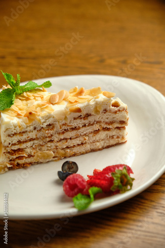 Layer cake with Napoleon cream