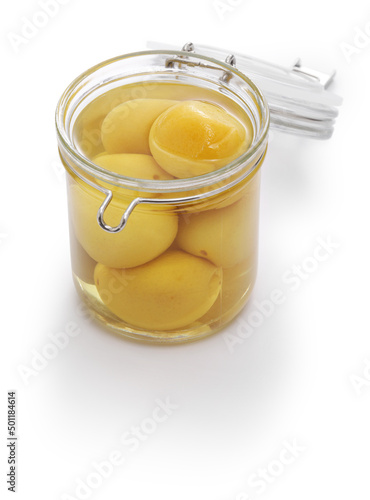 preserved lemons, the jar lid is open. photo