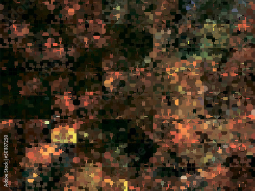 vector abstract pixel print gold splashes on a black background © Віталій Рудь