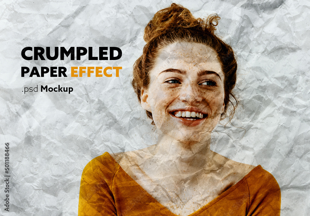 Crumpled Paper Effect Stock Template Adobe Stock