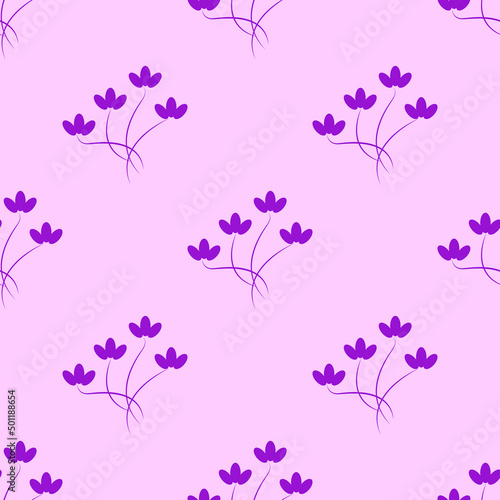 Beautiful abstract flowers isolated on pink background is in Seamless pattern - vector illustration