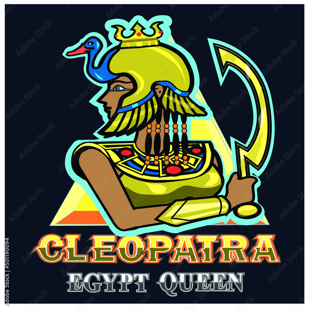 Cleopatra egyptian Wueen, woman esport logo -Vector Cleopatra egyptian Wueen, woman esport logo -Vector