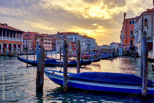 Sunset in Canal Grande photo